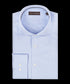 Royal blue oxford overhemd met wide spread kraag