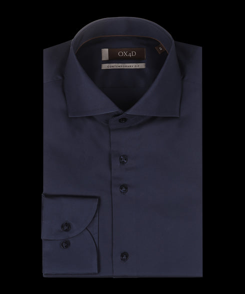 Royal twill uni navy overhemd