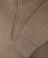 Coffee half-zip met geribde boorden