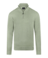 Mint half-zip met geribde boorden