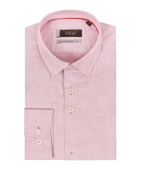 Rose rode royal oxford overhemd