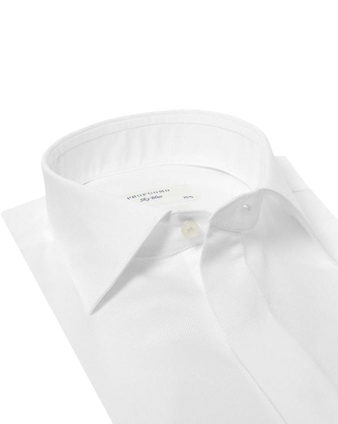 Wit oxford smoking shirt