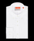 Wit royal poplin overhemd met button-down kraag