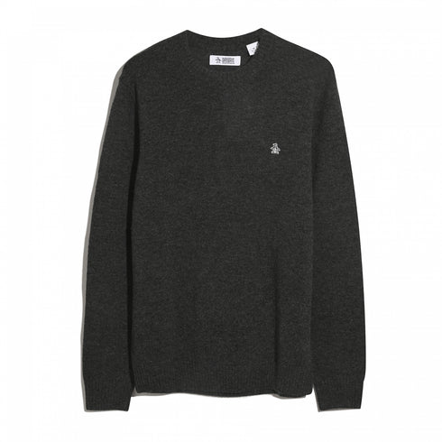 Antraciet pullover met ronde hals van lamswol van Original Penguin