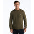 Olive pullover met ronde hals van lamswol