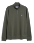 Olive sweater met 1/4 zip