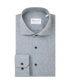 Grijsblauw geweven overhemd met donkere knopen