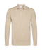 Zandgele polo met lange mouwen