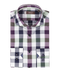 Royal poplin overhemd met paarsgroene ruit