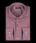 Bordeaux rood overhemd met kleine ruit (Extra lange mouwen)