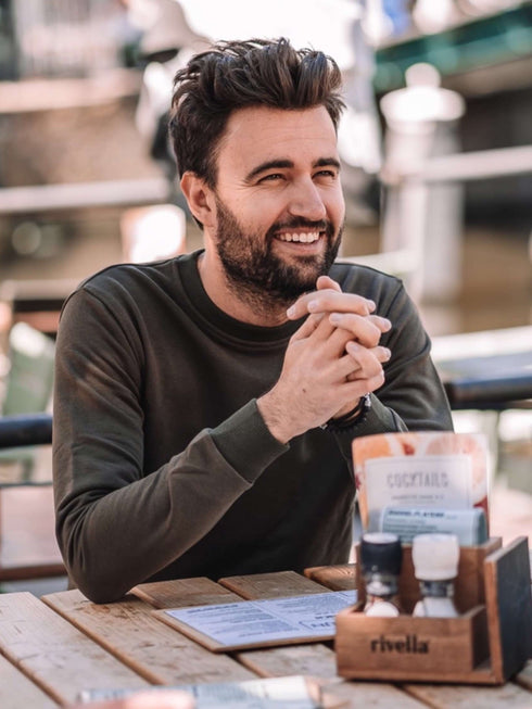 Donkergroen sweatshirt