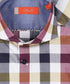 Royal poplin overhemd met roodgele ruit