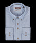 Denimblauw royal oxford overhemd met button-down