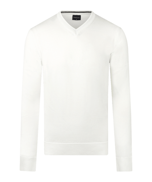 Off white pullover met V-neck